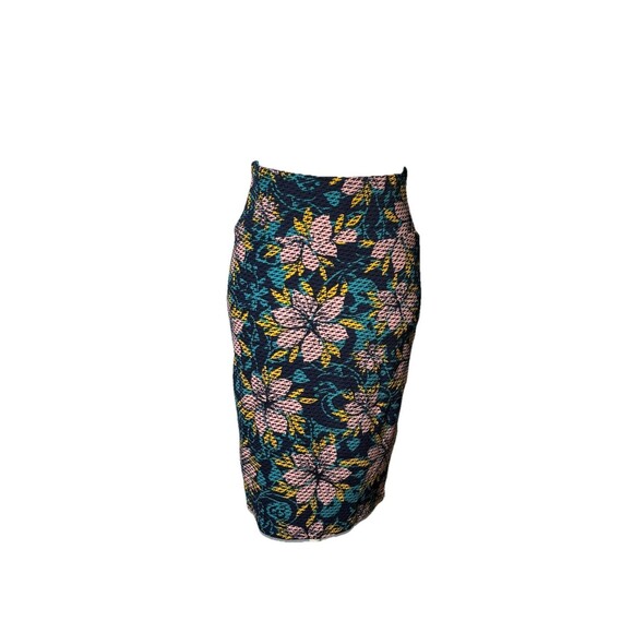 LULAROE Cassie Pencil Skirt Floral Textured Stretch Size S EUC - Picture 5 of 7